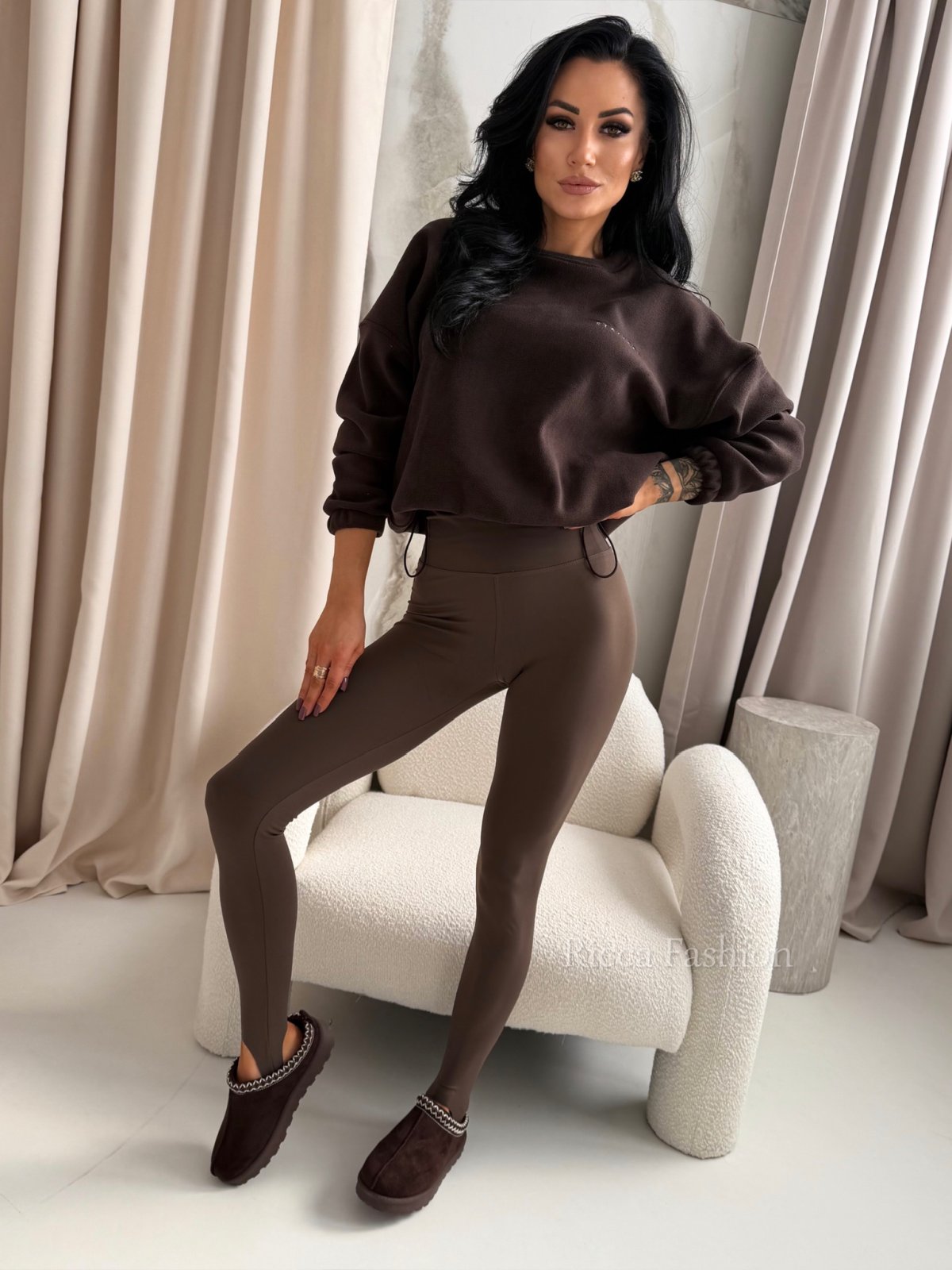 Bluza polarowa ASPEN, dark chocolate