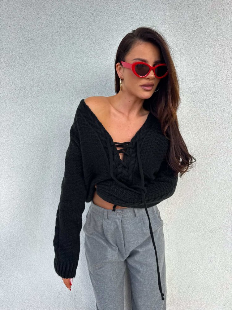 Sweter SUNNY AUTUMN – czarny