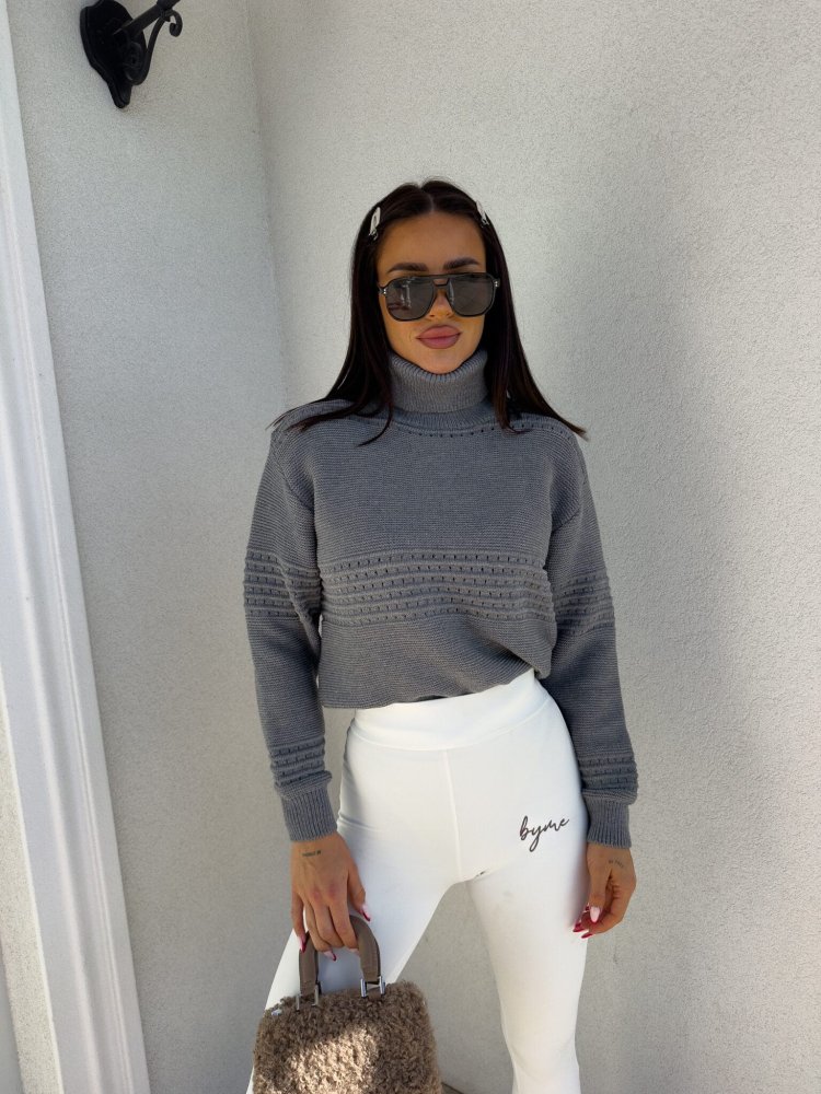 Sweter golf ALSO – szary