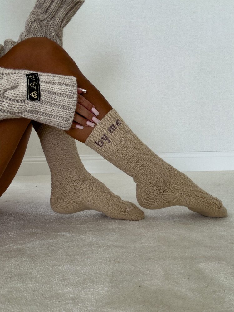 Skarpety YARN – beżowe