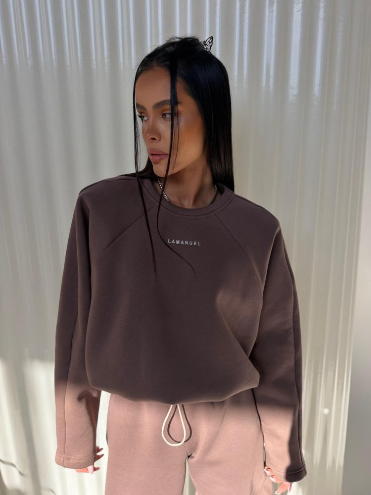 Bluza VOLUME, czekolada