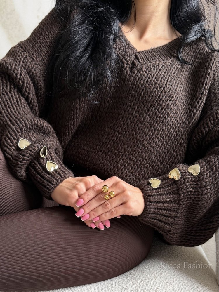 Sweter TOUS – czekoladowy